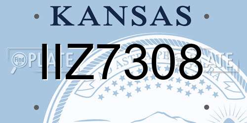 IIZ7308 Kansas License Plate