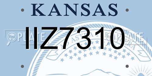 IIZ7310 Kansas License Plate