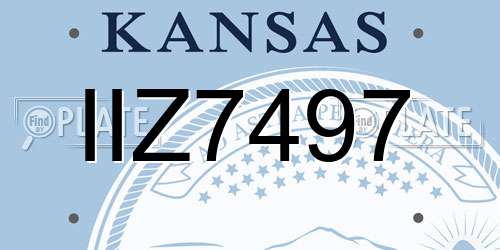 IIZ7497 Kansas License Plate