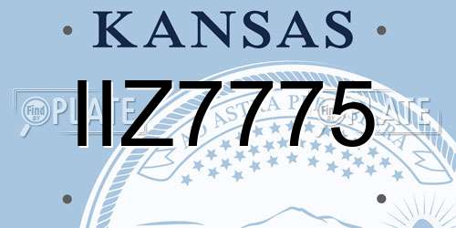 IIZ7775 Kansas License Plate
