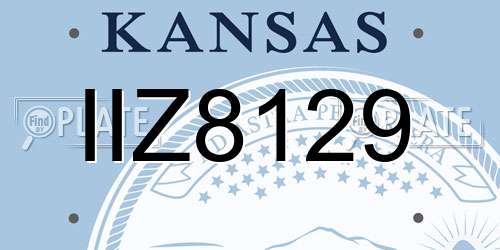 IIZ8129 Kansas License Plate