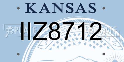 IIZ8712 Kansas License Plate