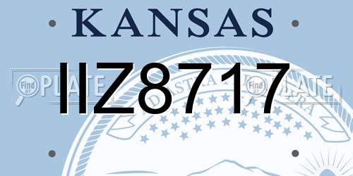 IIZ8717 Kansas License Plate