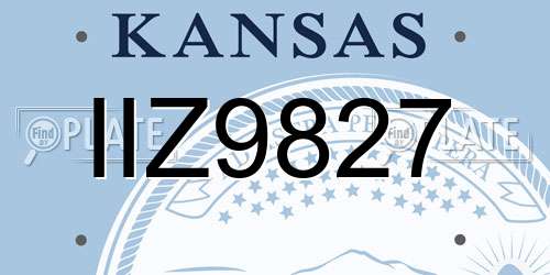 IIZ9827 Kansas License Plate