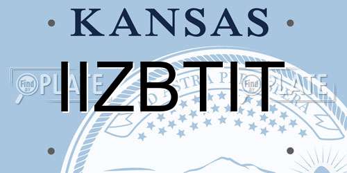 IIZBTIT Kansas License Plate