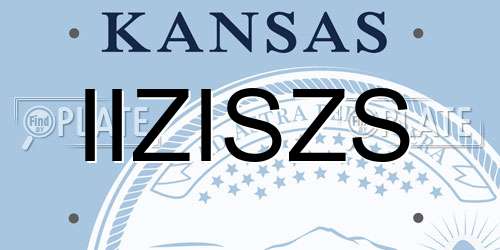IIZISZS Kansas License Plate