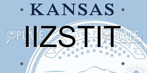 IIZSTIT Kansas License Plate