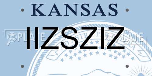 IIZSZIZ Kansas License Plate