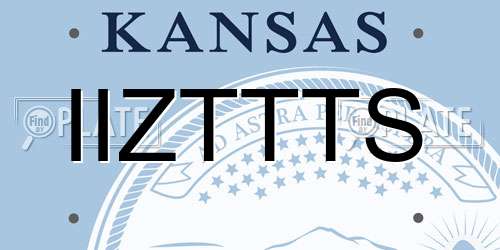 IIZTTTS Kansas License Plate