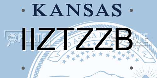 IIZTZZB Kansas License Plate