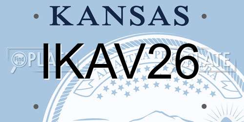 IKAV26 Kansas License Plate