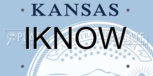 IKNOW Kansas License Plate
