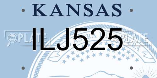 ILJ525 Kansas License Plate
