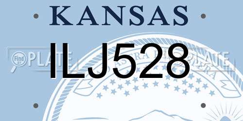 ILJ528 Kansas License Plate