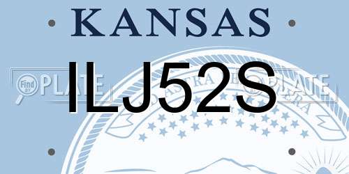 ILJ52S Kansas License Plate