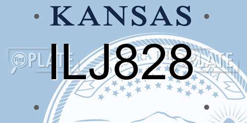 ILJ828 Kansas License Plate