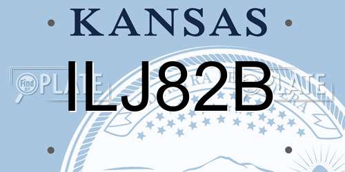 ILJ82B Kansas License Plate