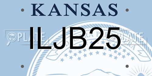 ILJB25 Kansas License Plate