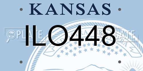 ILO448 Kansas License Plate