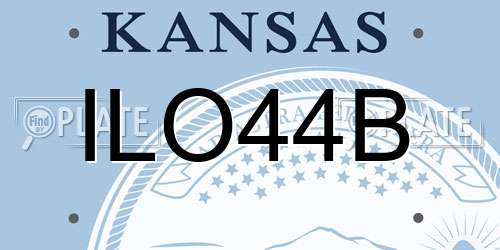 ILO44B Kansas License Plate