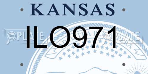 ILO971 Kansas License Plate