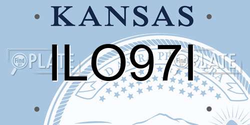 ILO97I Kansas License Plate