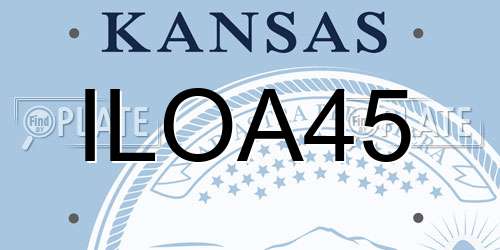ILOA45 Kansas License Plate