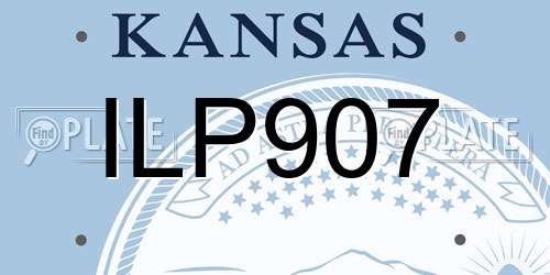 ILP907 Kansas License Plate