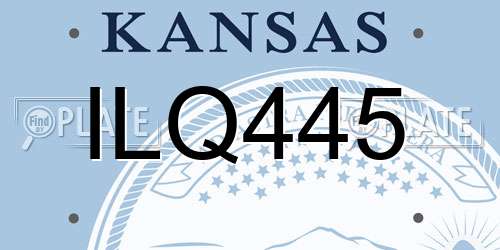 ILQ445 Kansas License Plate