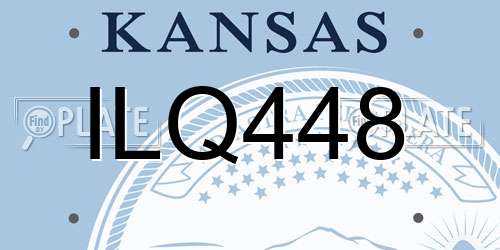 ILQ448 Kansas License Plate