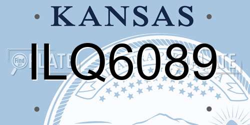 ILQ6089 Kansas License Plate