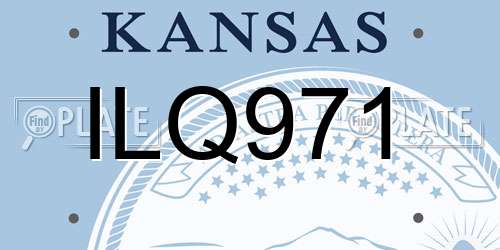 ILQ971 Kansas License Plate