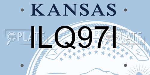 ILQ97I Kansas License Plate