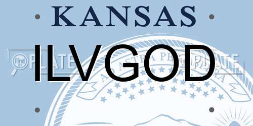 ILVGOD Kansas License Plate