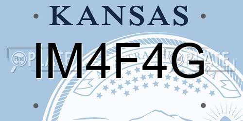 IM4F4G Kansas License Plate