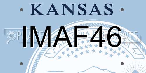 IMAF46 Kansas License Plate