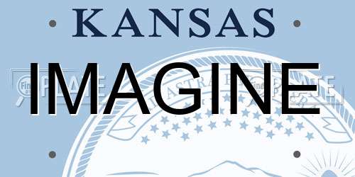 IMAGINE Kansas License Plate