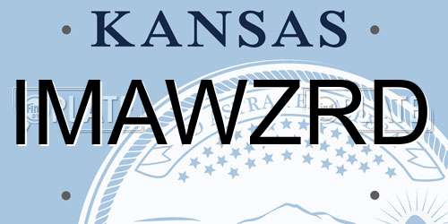 IMAWZRD Kansas License Plate