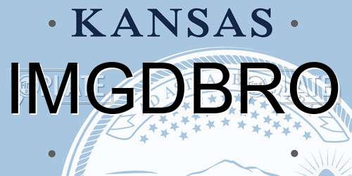 IMGDBRO Kansas License Plate
