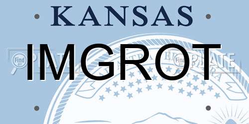 IMGROT Kansas License Plate