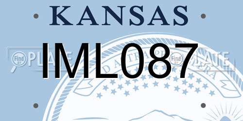 IML087 Kansas License Plate