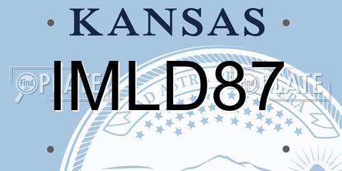 IMLD87 Kansas License Plate