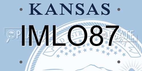 IMLO87 Kansas License Plate