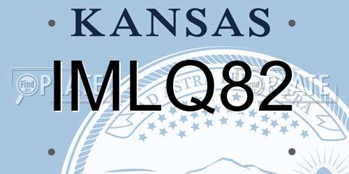 IMLQ82 Kansas License Plate