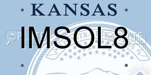 IMSOL8 Kansas License Plate