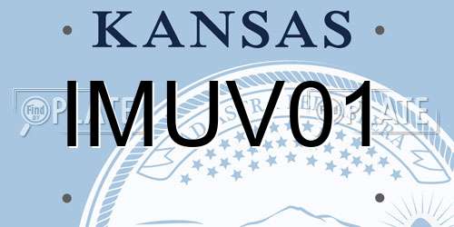 IMUV01 Kansas License Plate