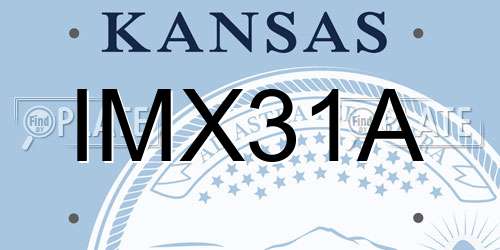 IMX31A Kansas License Plate