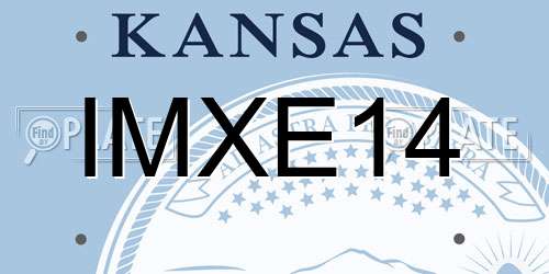 IMXE14 Kansas License Plate