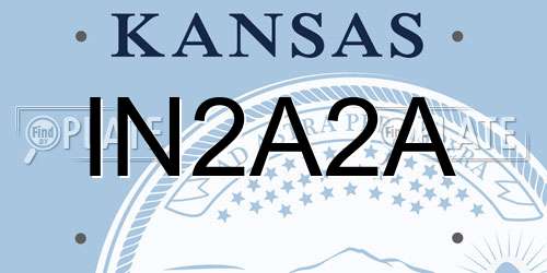 IN2A2A Kansas License Plate