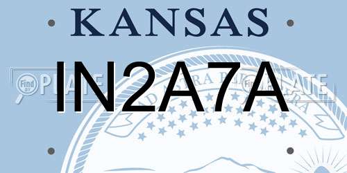 IN2A7A Kansas License Plate